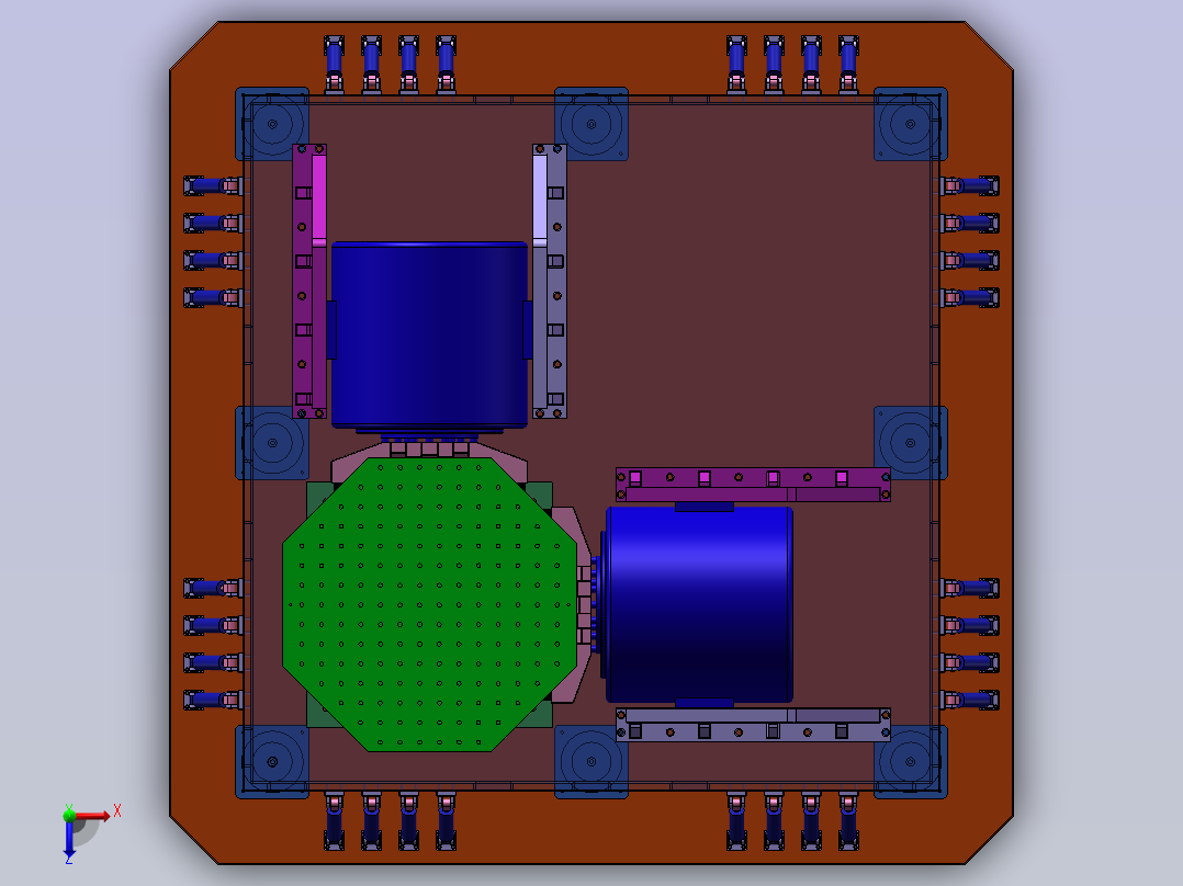 实验室振动台sw21可编辑俯视图