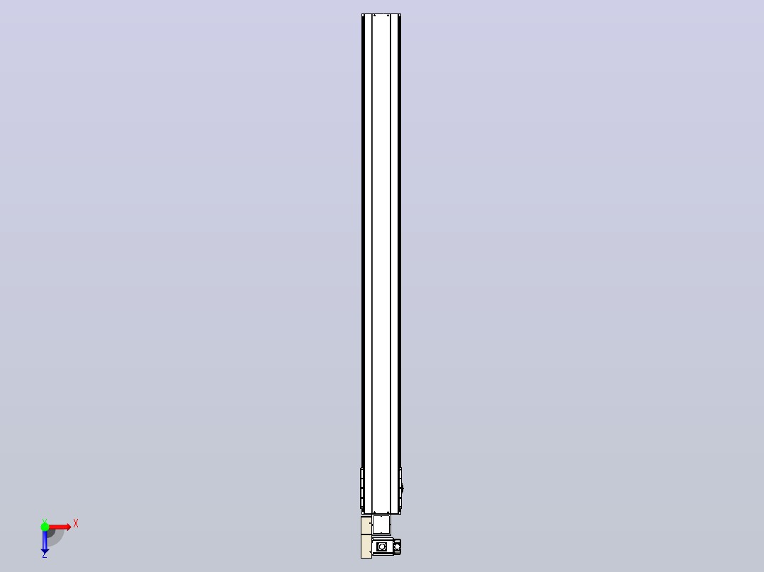 皮带直线轴半封闭可选导轨TPA-HNB-220D-176-L2400-ML-C-P1K-N3俯视图