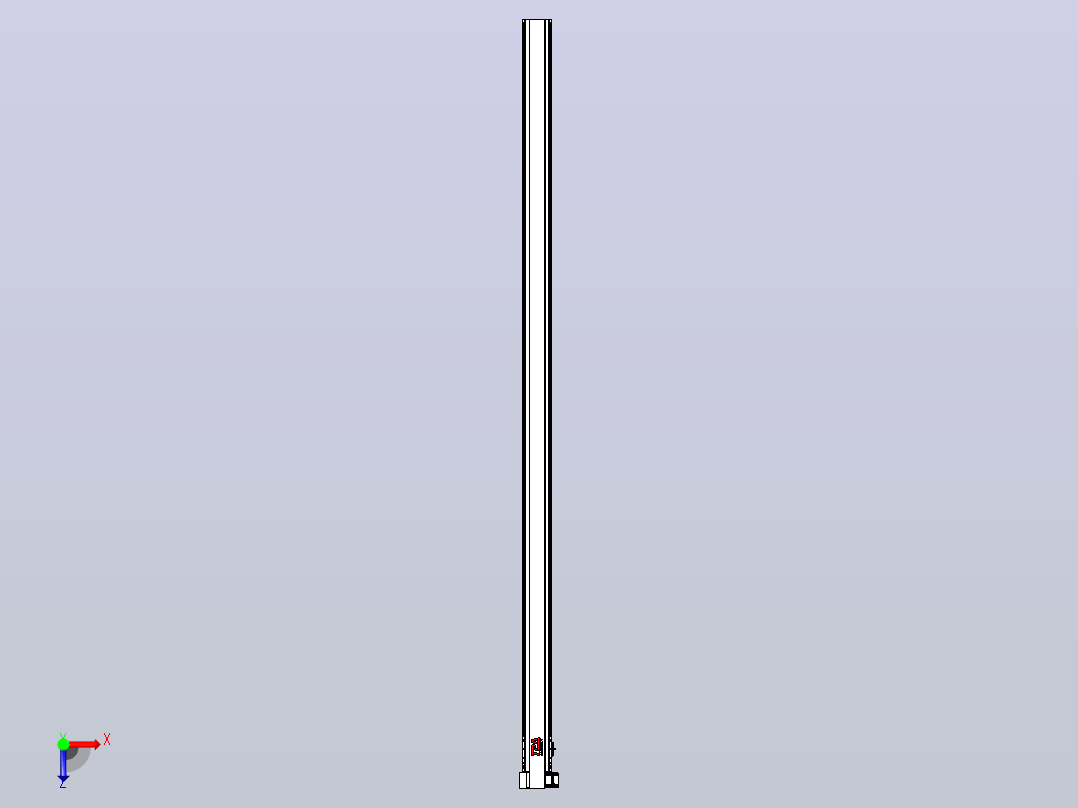 皮带直线轴半封闭可选导轨TPA-HNB-120D-110-L2800-LP-Y-P40-N3俯视图