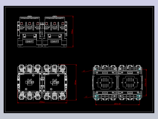 NXC-120_N～225_N交流接触器外形安装尺寸图202204