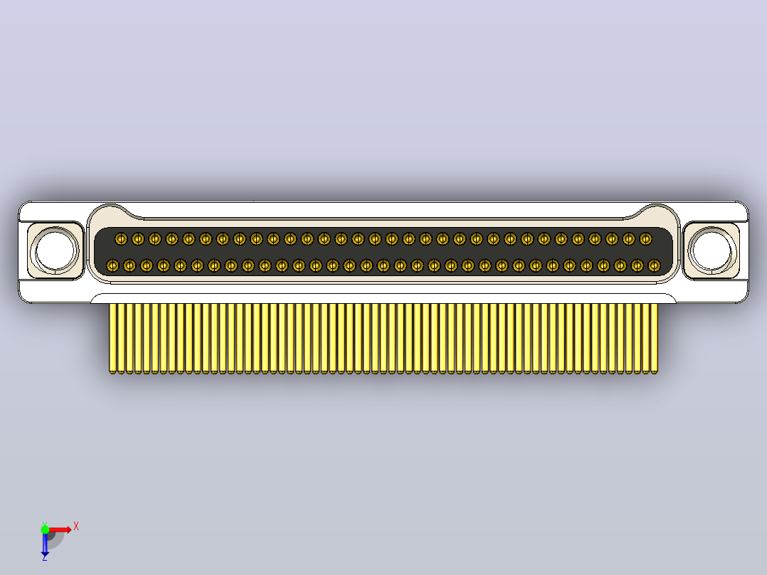 J63A Series Thread Fastening Micro PCB Connectors, Sockets ,J63A系列微型螺纹紧固PCB连接器，插座俯视图