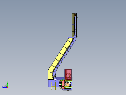 废纸皮全自动打包线3D图纸右视缩略图