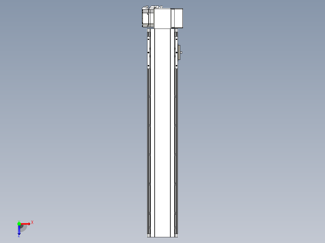 皮带直线轴半封闭可选导轨TPA-HNB-105D-90-L500-LP-C-P20-N3俯视图
