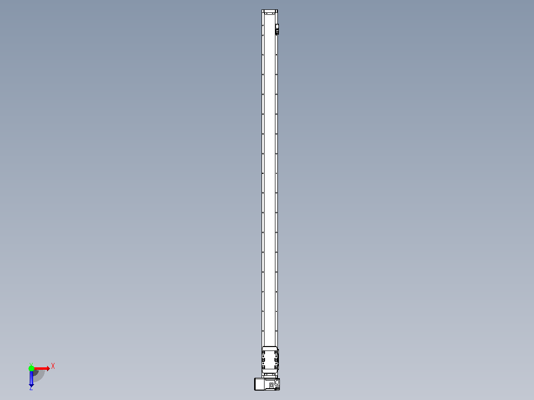 机器人皮带驱动直线轴TPA-GCB-80-P60-L1650-LU-M20-N3俯视图