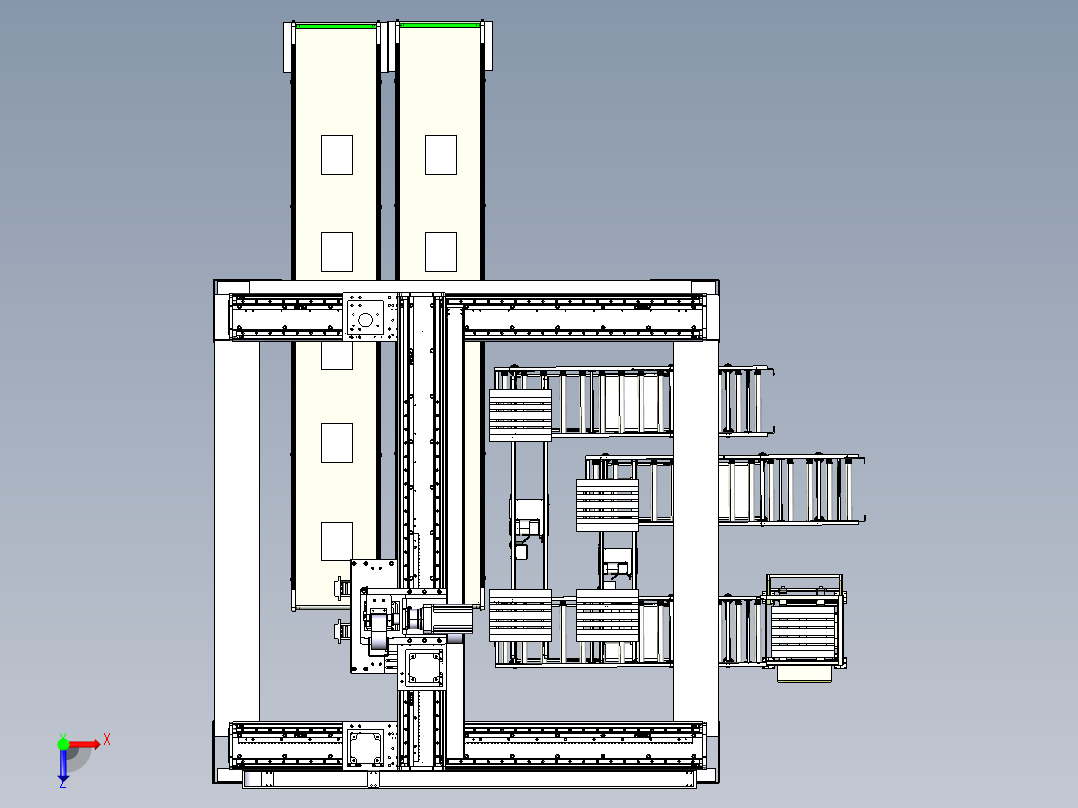 automatic-palletizing-robot STP俯视图