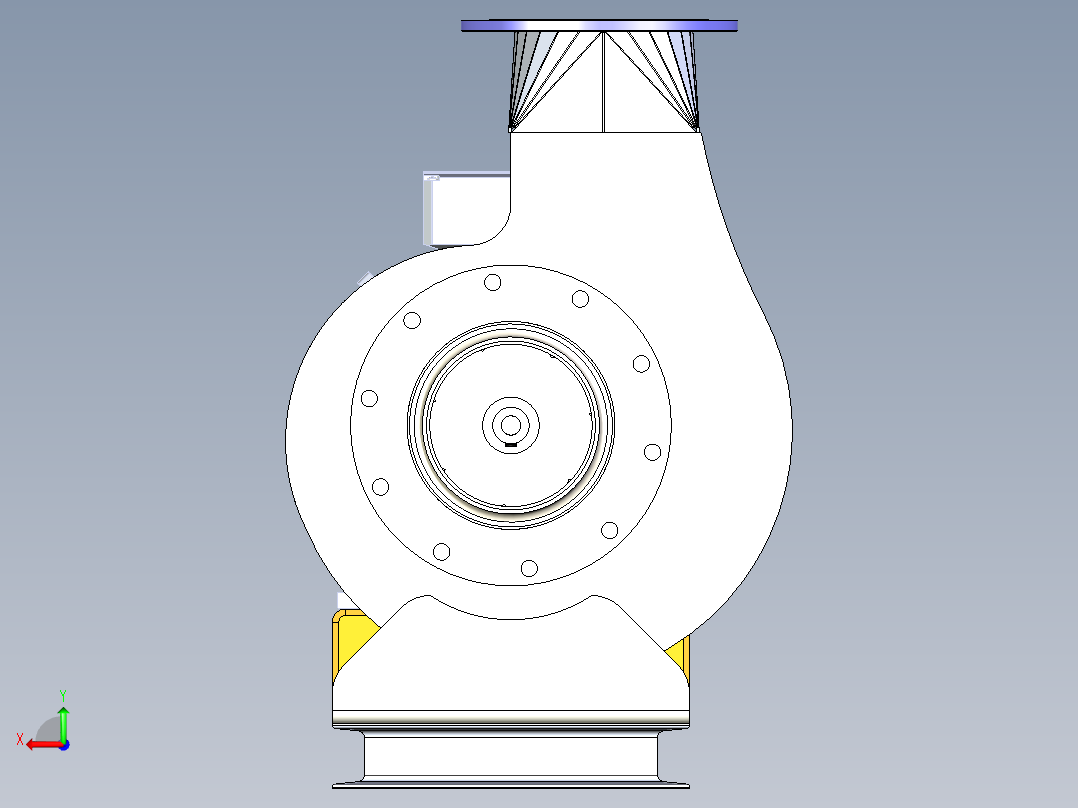 卧式离心泵X_T后视图
