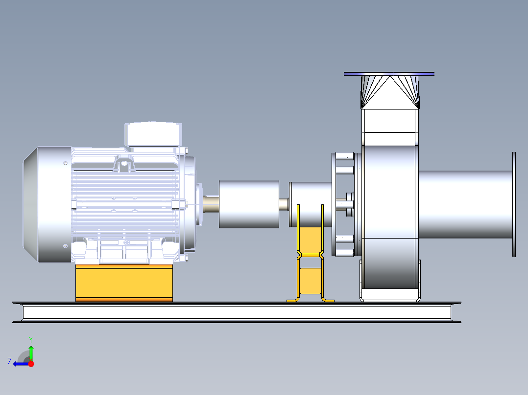 卧式离心泵X_T右视图