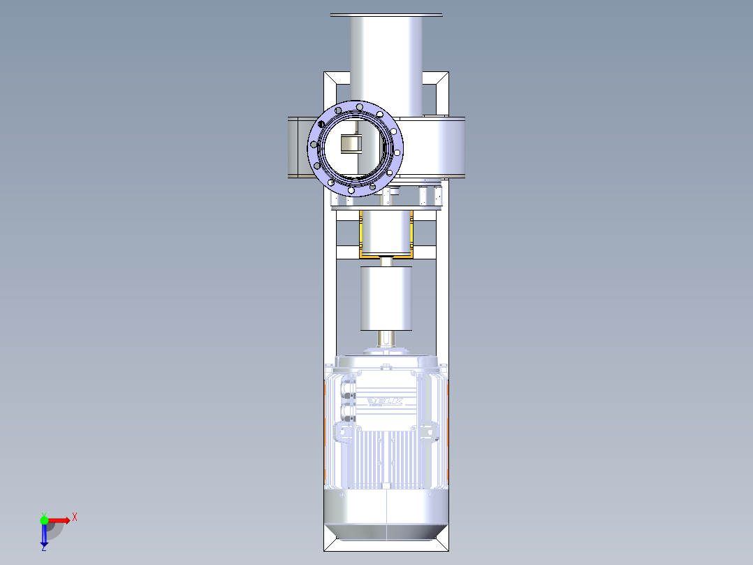 卧式离心泵X_T俯视图