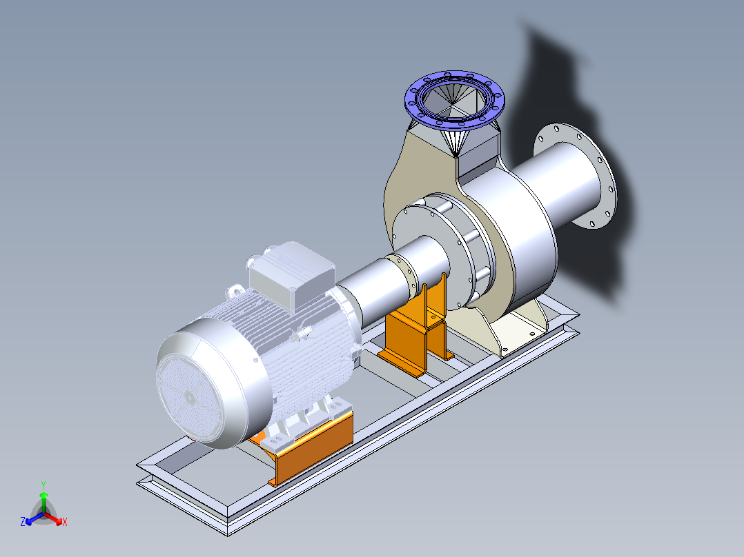 卧式离心泵X_T正等轴测图