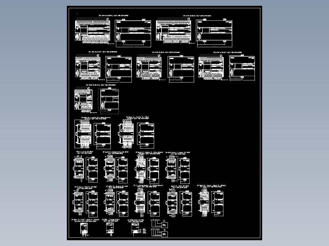西门子Siemens S7-200 SMART 外形尺寸cad图纸电气设计