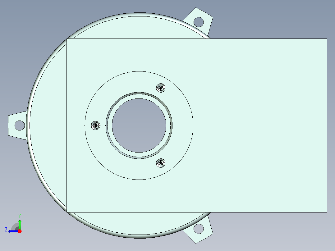 箱体加工工艺规程及其镗夹具设计-三维图运动仿真200右视图