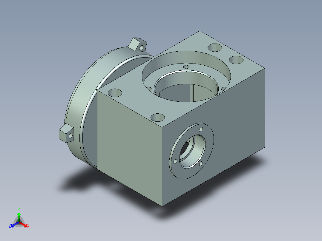 箱体加工工艺规程及其镗夹具设计-三维图运动仿真200正等轴测图