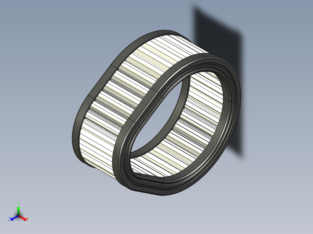solidworks 空气滤网主视图