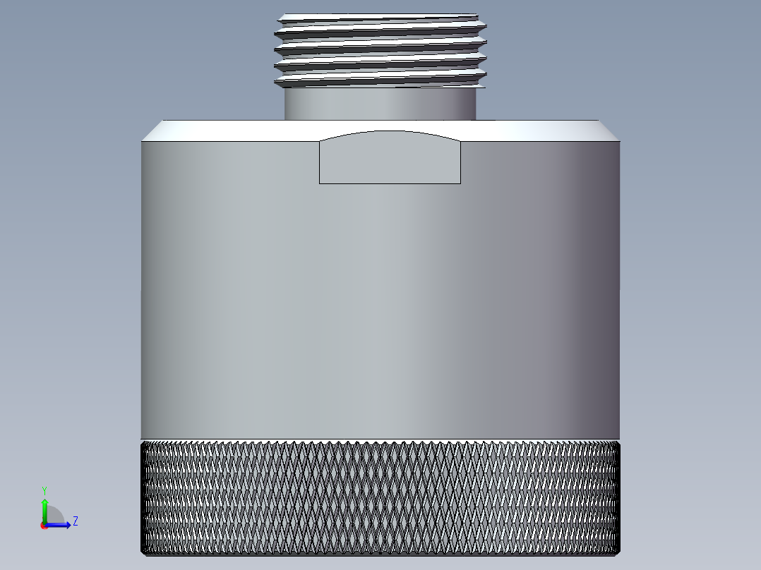 带防护罩的气体传感器左视图