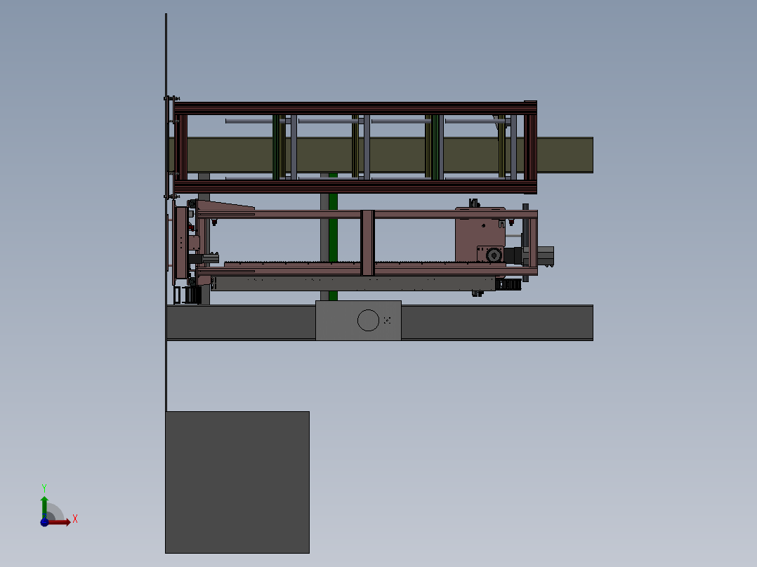 小型立体仓库前视图
