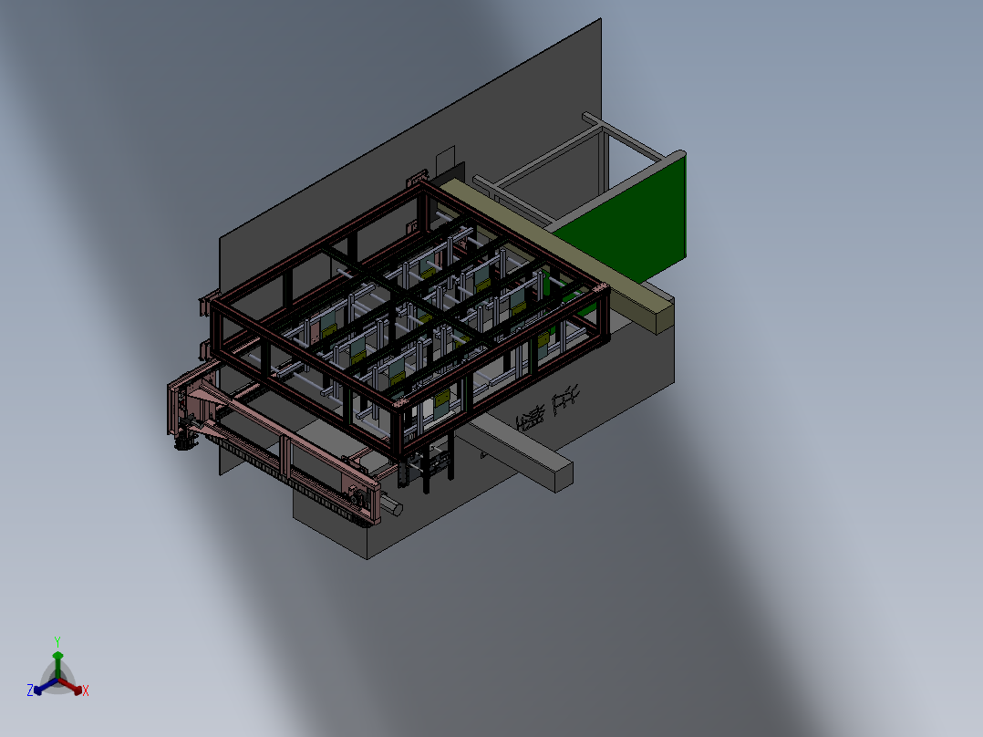 小型立体仓库正等轴测图