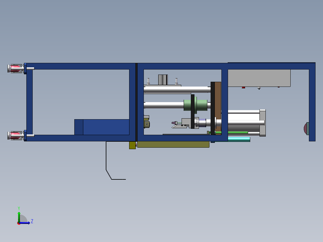 02月-密封条唇边冲切机sw18可编辑+CAD左视图