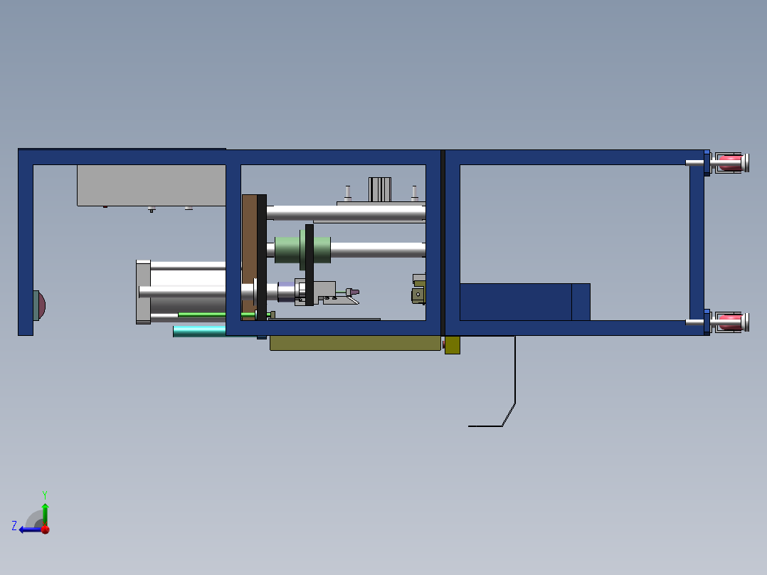 02月-密封条唇边冲切机sw18可编辑+CAD右视图