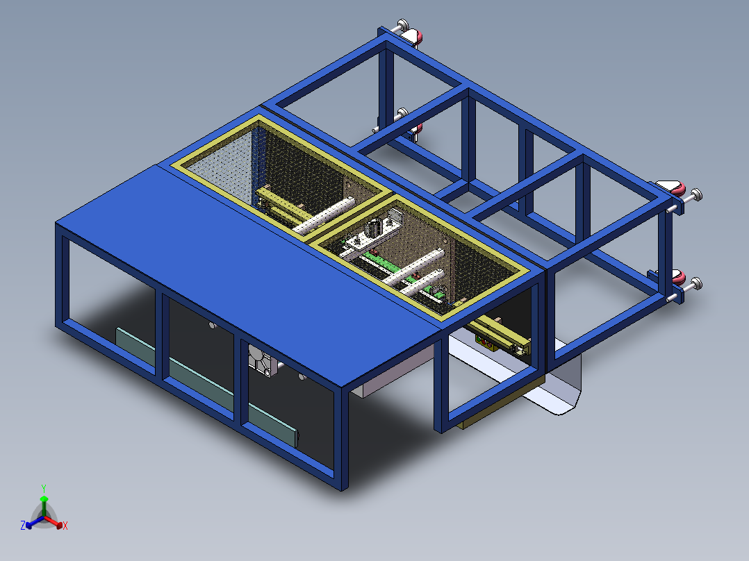 02月-密封条唇边冲切机sw18可编辑+CAD正等轴测图