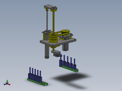 M29滚珠花键的升降旋转机构