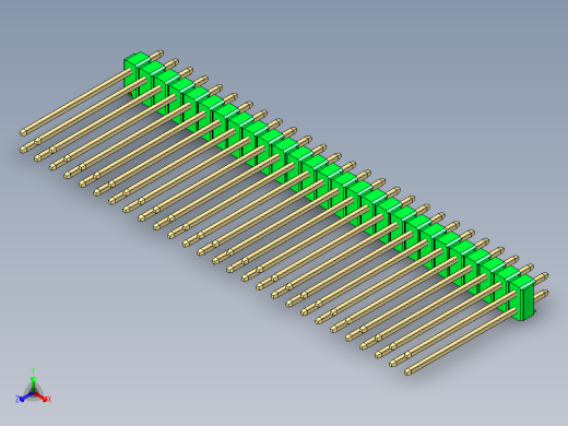 彩色公头100mil（2.54mm）系列-DS1021_green_2x27p_100mil_Type19_rev1.0