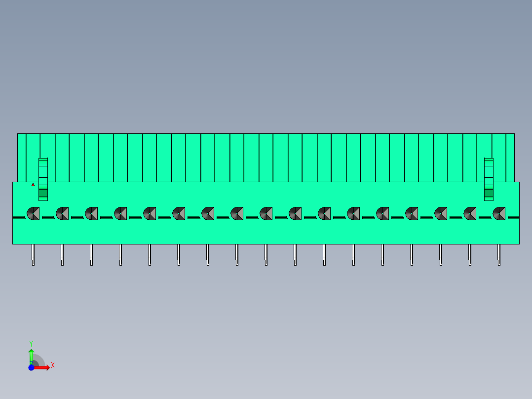 DEGSON 2EDG 系列 5.0mm 可插拔接线端子组-2EDGB-5.0-17P-14-00AH前视图