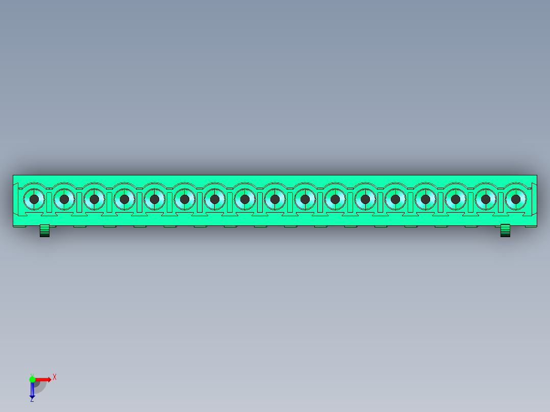DEGSON 2EDG 系列 5.0mm 可插拔接线端子组-2EDGB-5.0-17P-14-00AH俯视图