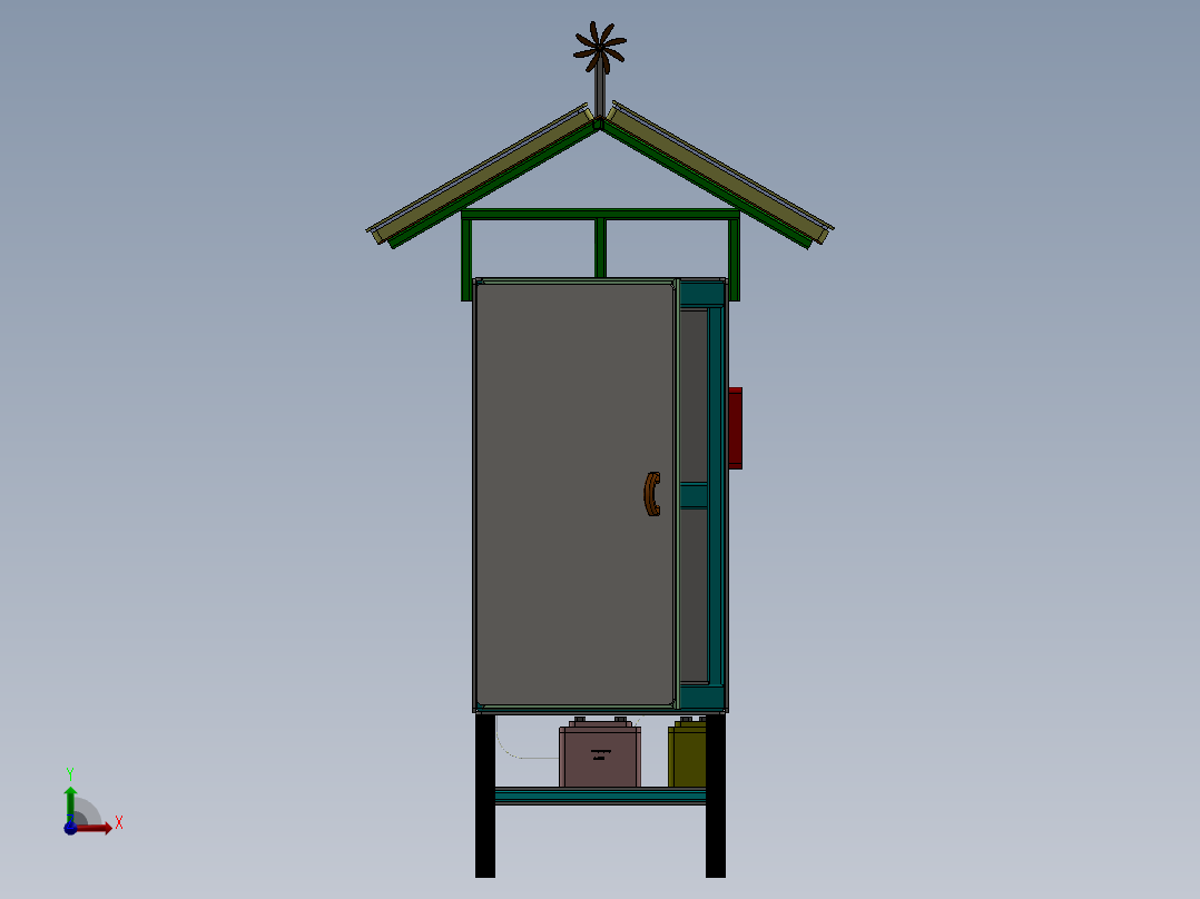 太阳能冷藏室前视图