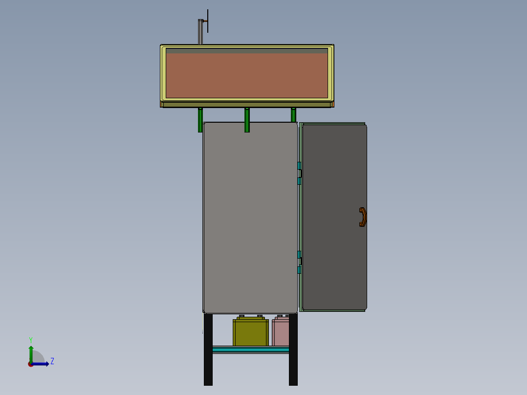 太阳能冷藏室左视图
