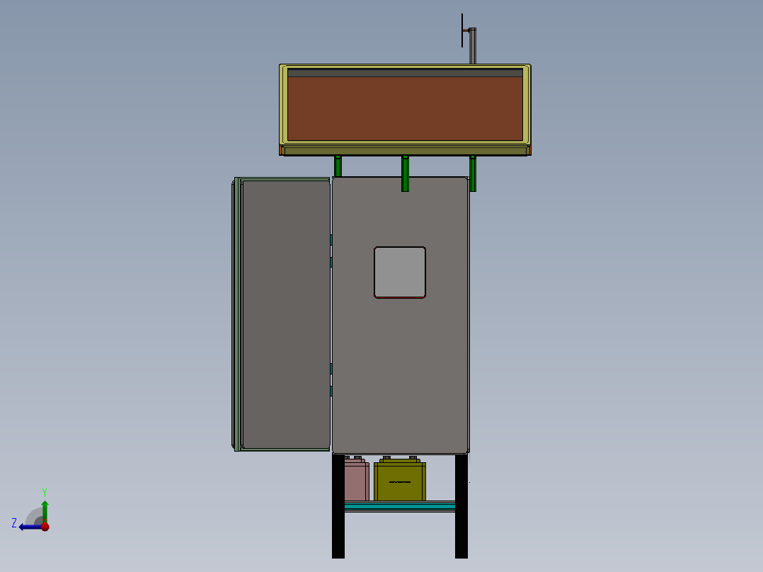 太阳能冷藏室右视图