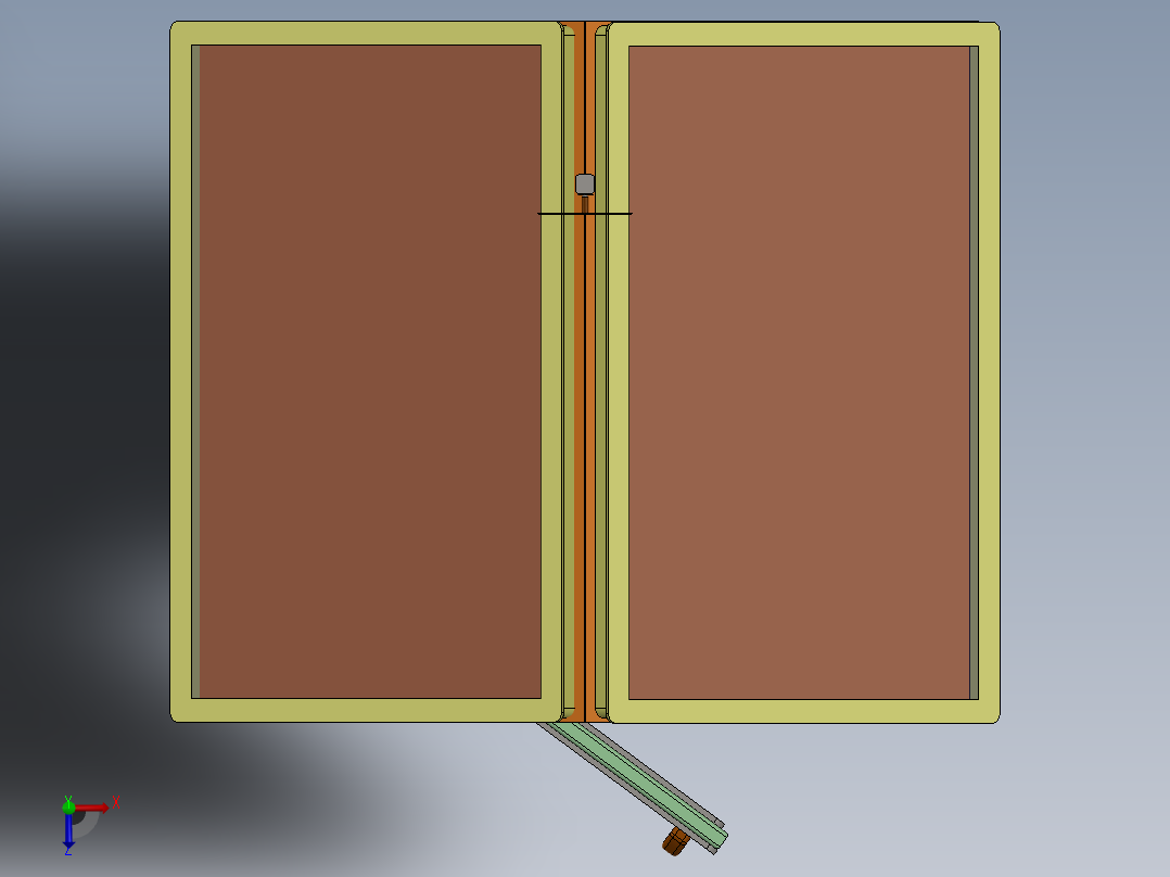 太阳能冷藏室俯视图