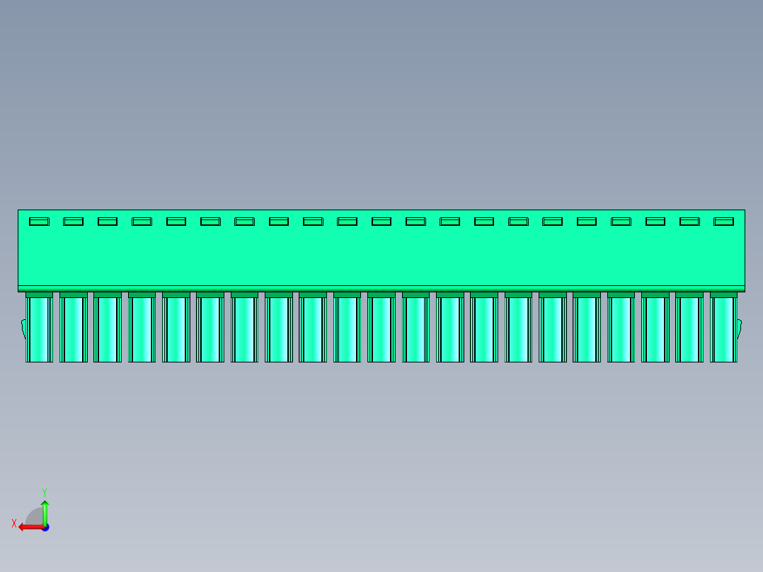 DEGSON 15EDG 系列 3.5mm 插拔式接线端子 FullPack-15EDGK-3.5-21P-14-00AH后视图