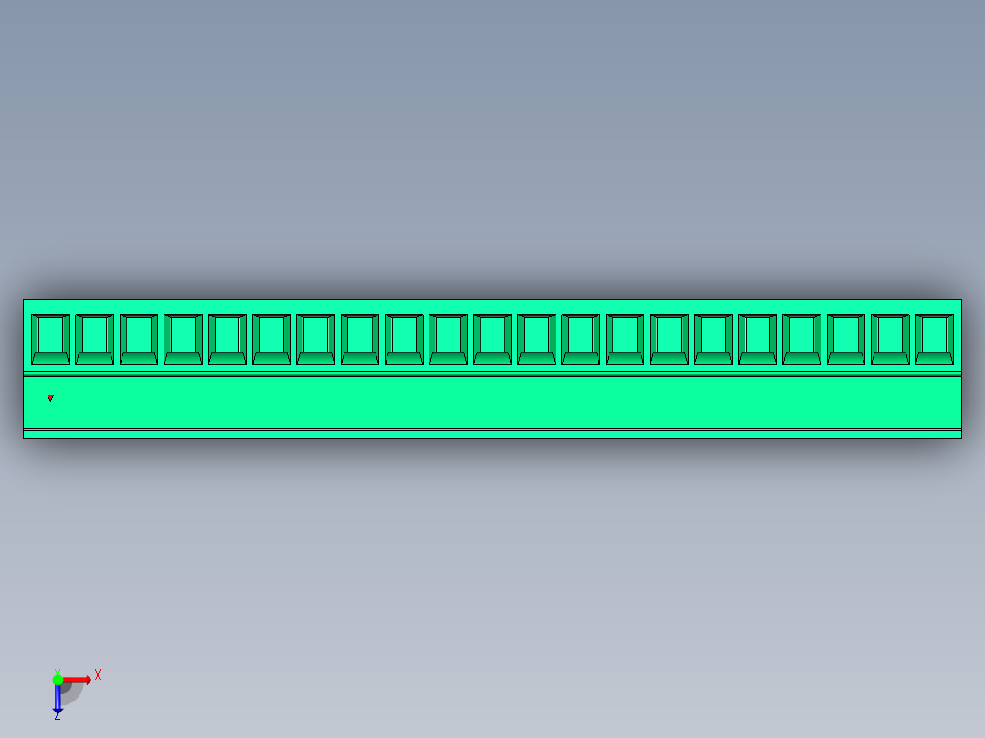 DEGSON 15EDG 系列 3.5mm 插拔式接线端子 FullPack-15EDGK-3.5-21P-14-00AH俯视图