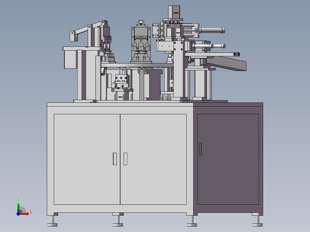 灯泡灯头组装机前视图