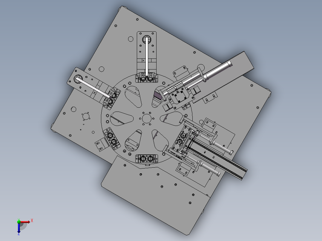 灯泡灯头组装机俯视图
