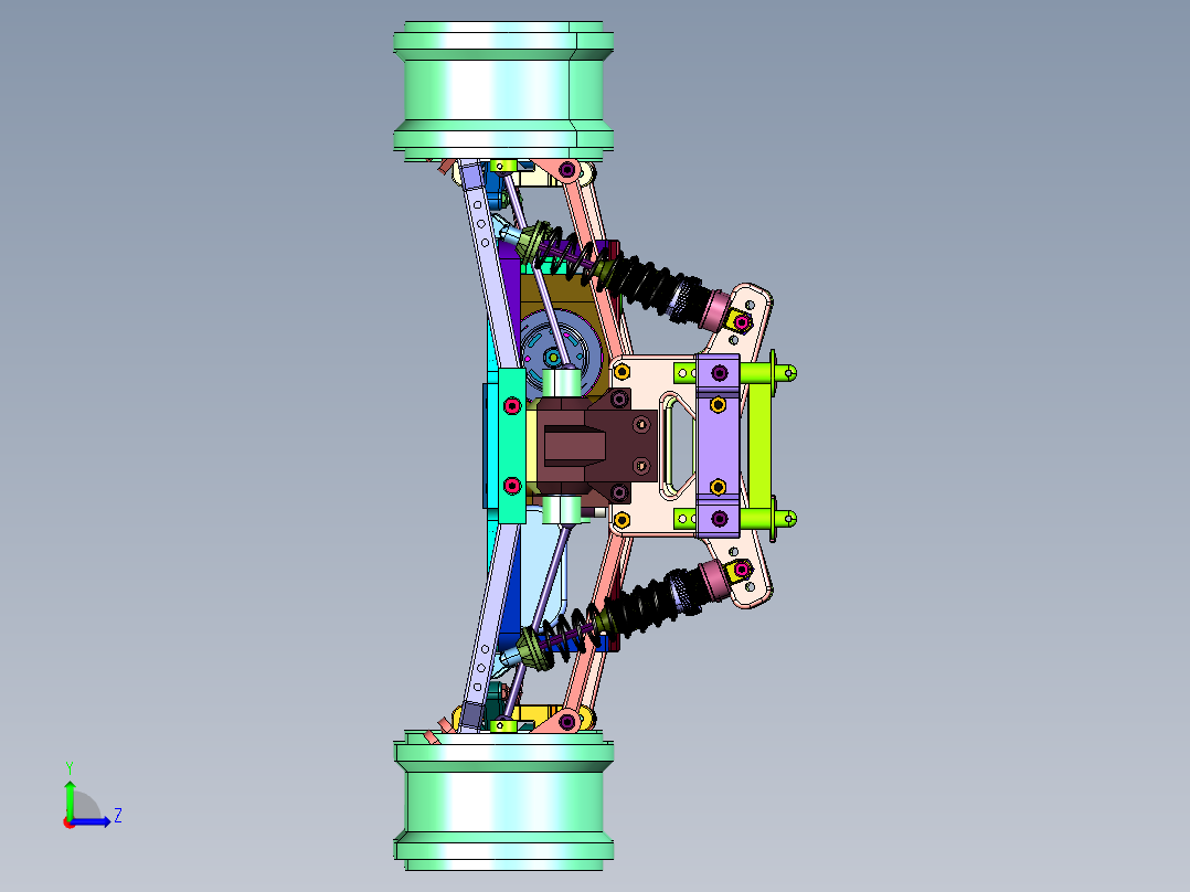 高速电动平跑车模四驱赛车左视图
