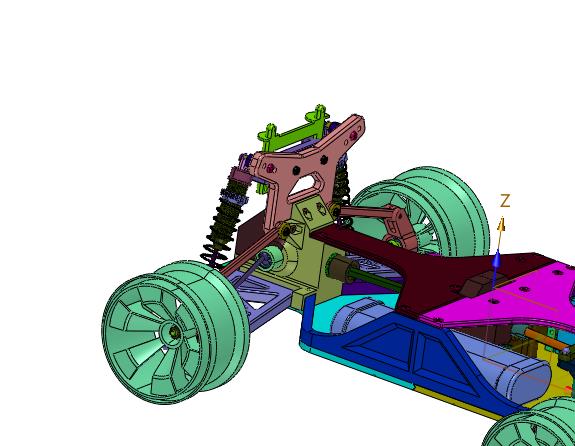 高速电动平跑车模四驱赛车