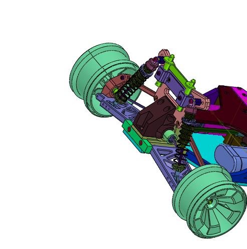 高速电动平跑车模四驱赛车