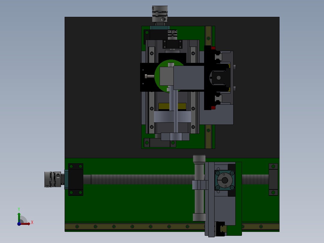 刀具钝化检测系统支撑装置结构设计【三维SolidWorks】前视图