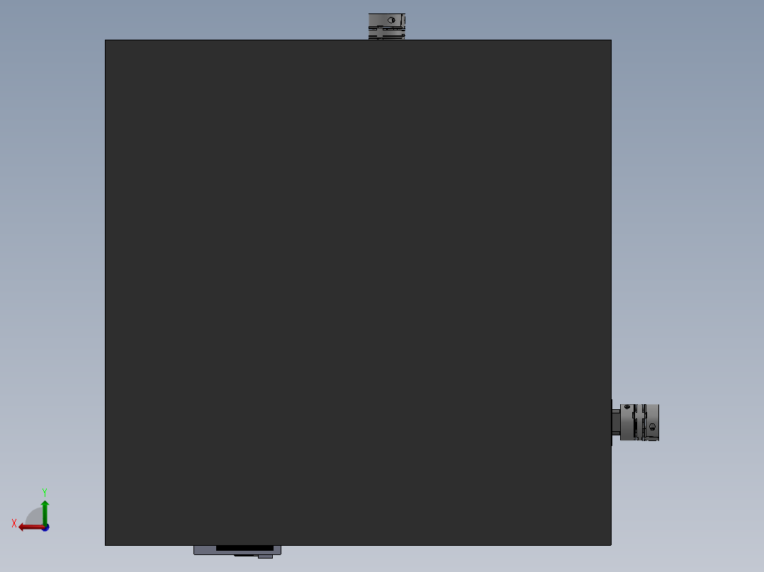 刀具钝化检测系统支撑装置结构设计【三维SolidWorks】后视图