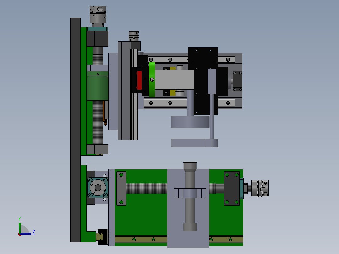 刀具钝化检测系统支撑装置结构设计【三维SolidWorks】左视图