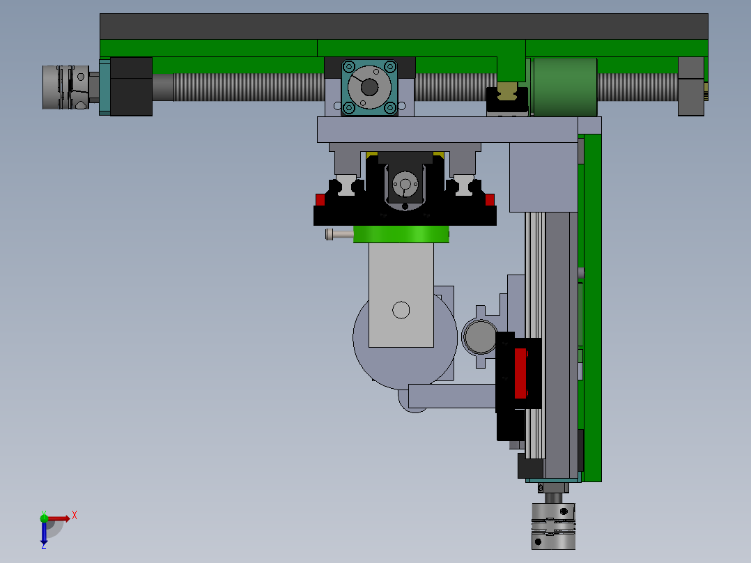 刀具钝化检测系统支撑装置结构设计【三维SolidWorks】俯视图