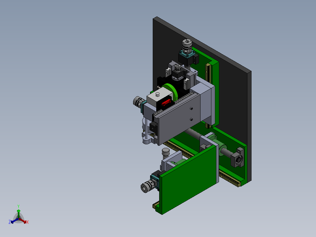 刀具钝化检测系统支撑装置结构设计【三维SolidWorks】正等轴测图