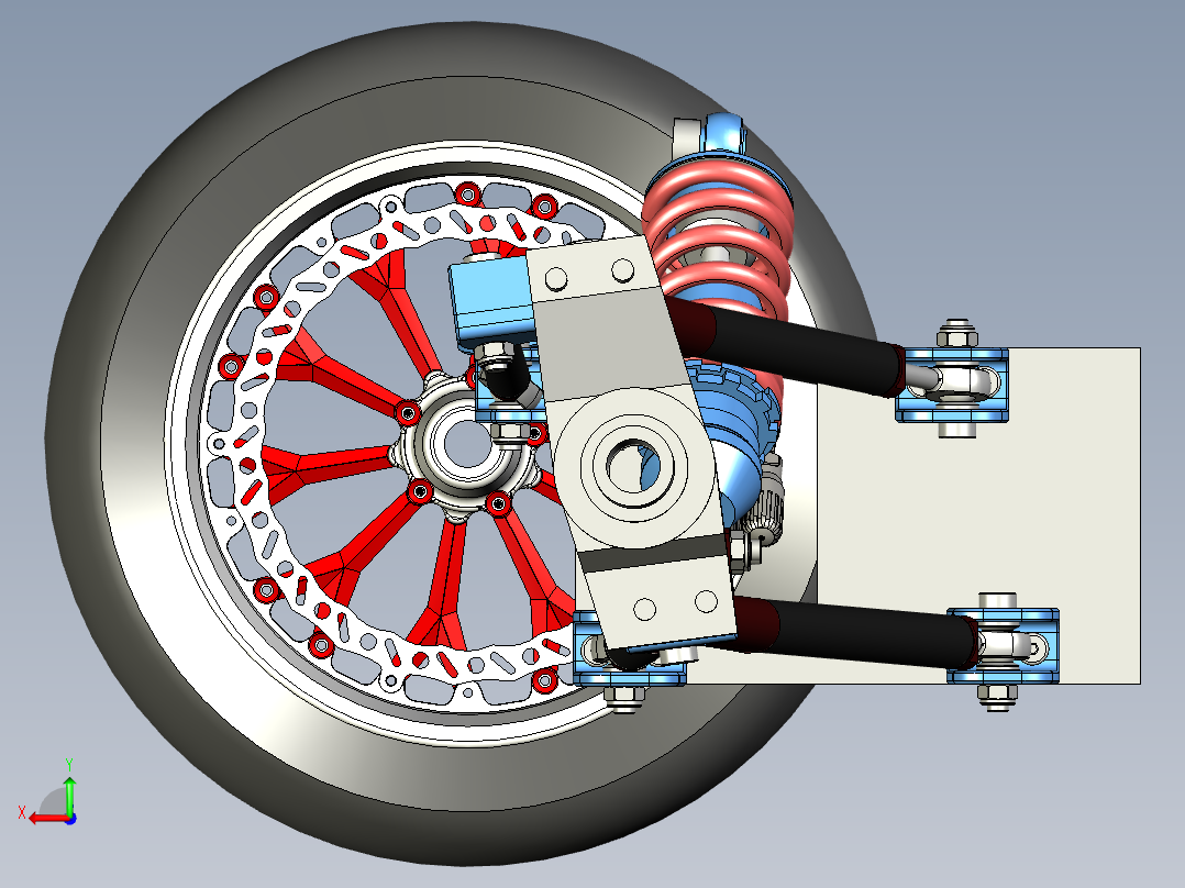 Zawias模型车悬架悬挂系统后视图