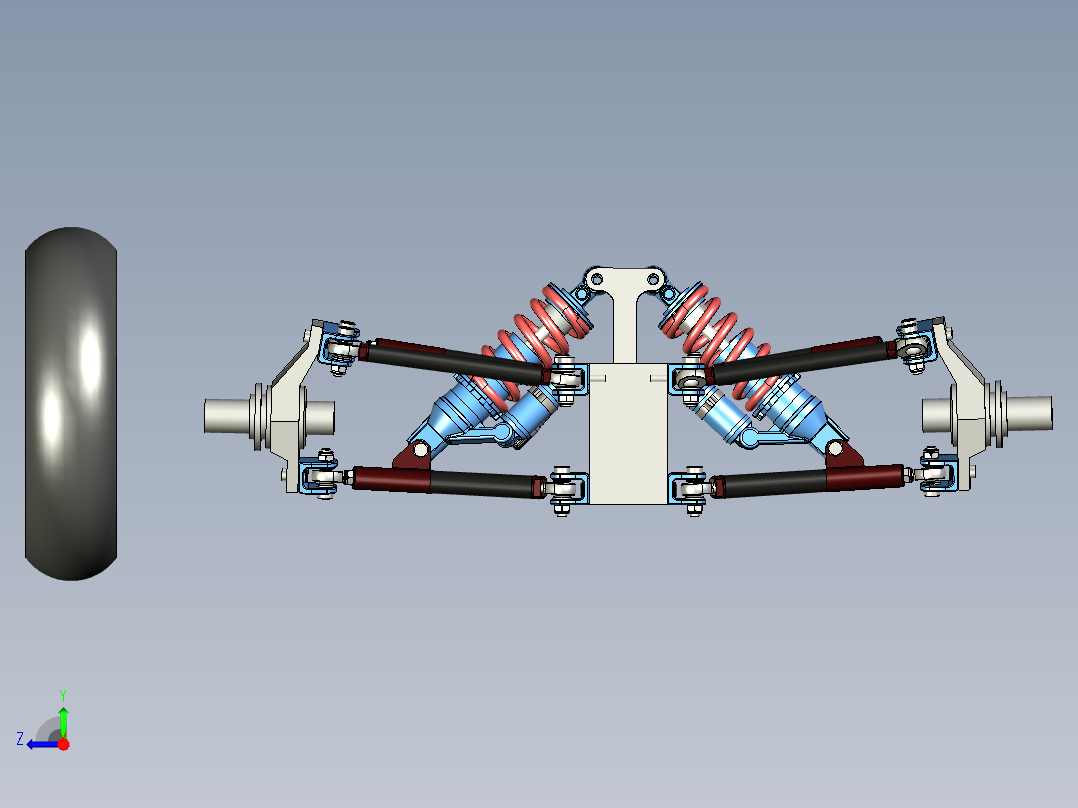 Zawias模型车悬架悬挂系统右视图