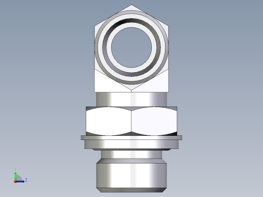 卡套式工业通用硬管接头EO_Adjustable_locknut_branch_tee_TEE15LROMDCF左视缩略图