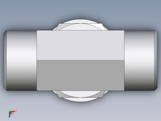 卡套式工业通用硬管接头EO_Adjustable_locknut_branch_tee_TEE15LROMDCF俯视缩略图