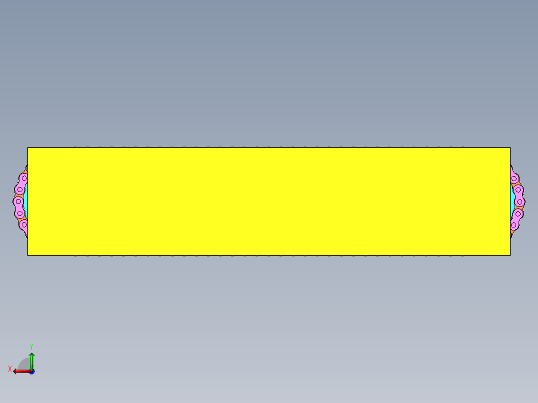 链轮链条装运动仿真后视图