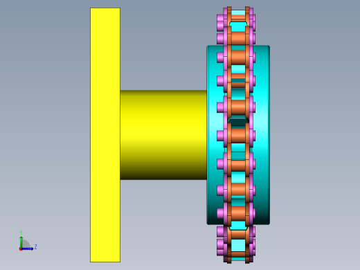 链轮链条装运动仿真左视缩略图