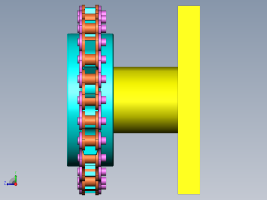 链轮链条装运动仿真右视缩略图